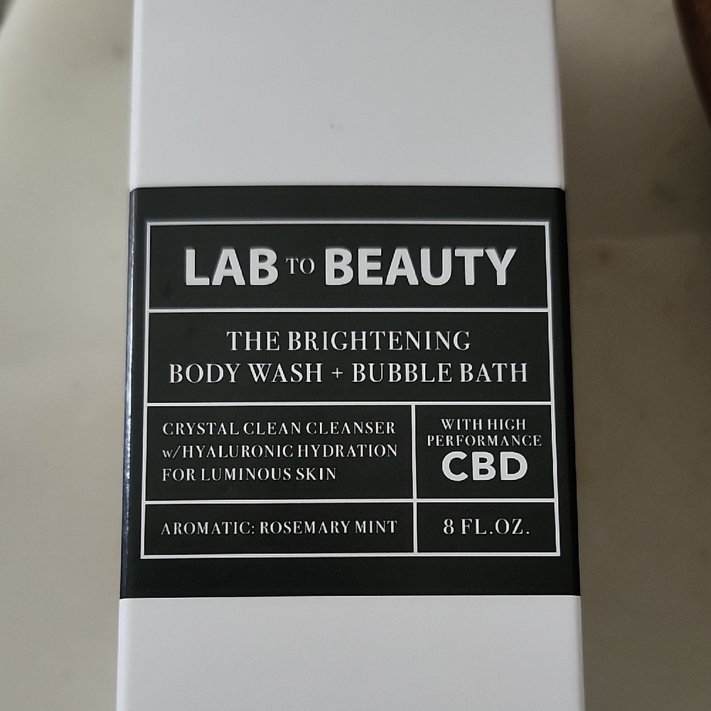LAB to BEAUTY Brightening Body Wash & Bubble Bath 8 oz New In Box